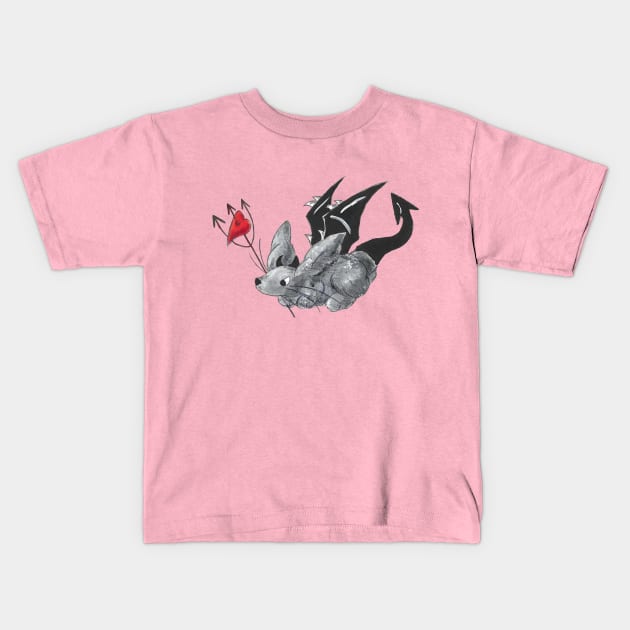 Dust Devil Valentine Kids T-Shirt by KristenOKeefeArt